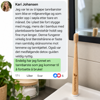 Bambusmile Naturlig Tannbørste (4-pakning)