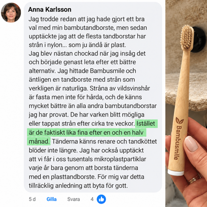 Bambusmile Naturlig Tandborste (4-pack)