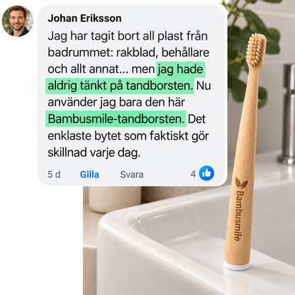 Bambusmile Naturlig Tandborste (4-pack)